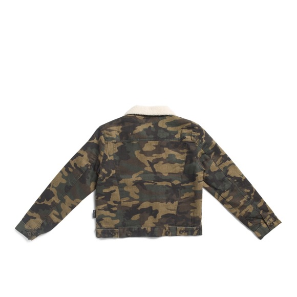 Boys Camo Sherpa lined jacket - Picture 2 of 5